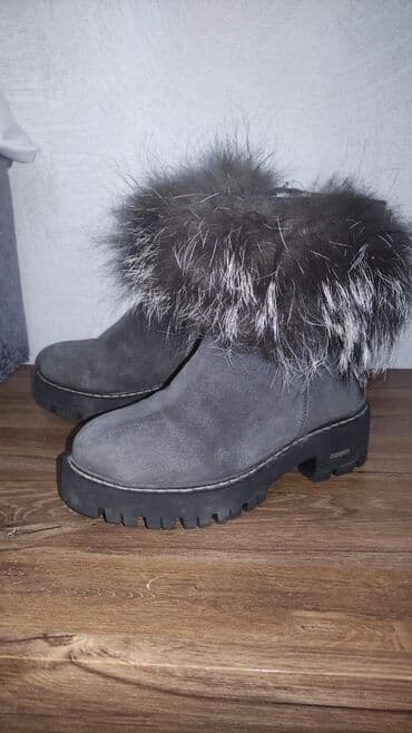 сапоги зимние женские натуральная кожа натуральный мех распродажа: Өтүктөр, 36, Basconi, Колдонулган, түсү - Боз, Өзү алып кетүү, Акылуу жеткирүү — 1