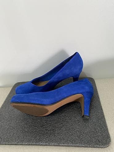 обувь 24: 1) Туфли новые Clarks (оригинал), насыщенного синего цвета — 3