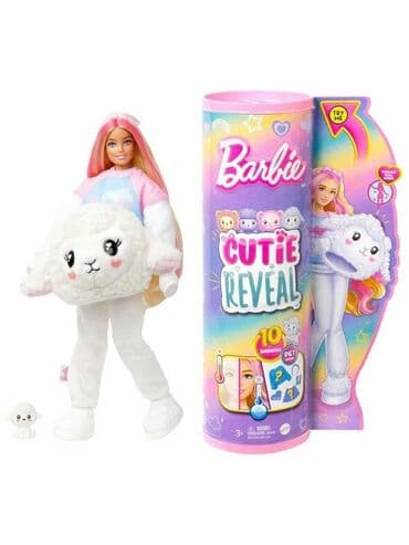 мишка с копюшоном: Кукла Барби Cutie Reveal Зайчик HHG19 — кукла‑сюрприз в плюшевом — 10