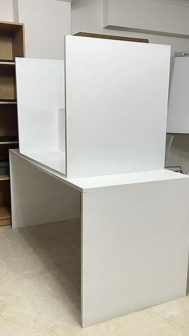 Офисный стол, Нерегулируемый, цвет - Белый, Прямоугольный, ЛДСП