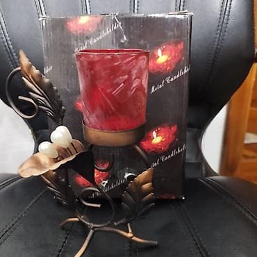 грин лиф: В Бишкеке Подсвечник, выполненный в виде стебля с листьями — 4