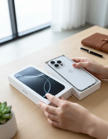 iphone x10: IPhone 16 Pro Max, Новый, 256 ГБ, White Titanium, Зарядное устройство, Кабель, Чехол, 100 % — 1