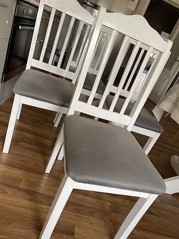 бу кухный мебел: Стул для кухни, Дерево, цвет - Белый — 5