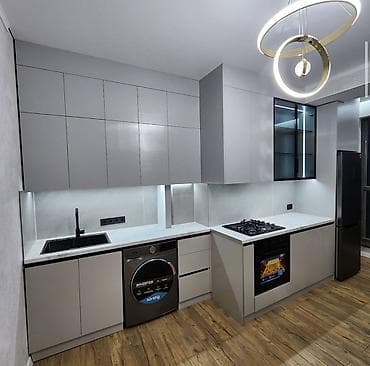 типовые размеры кухонной мебели: Кухонный гарнитур, цвет - Серый — 1