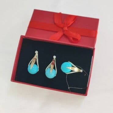 эксклюзивные свадебные пригласительные: Набор украшений, Проба 925, Женские, Новый — 1