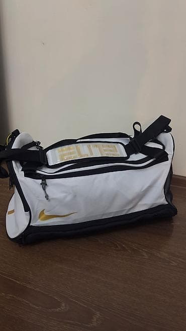 nike tech flece: Спортивная сумка Nike Elite (duffel) - Цвет: белый с черными — 1