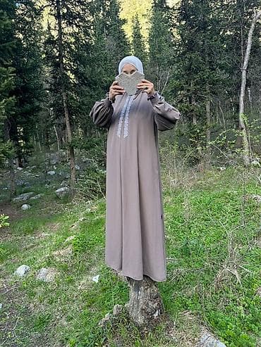блэк афгано: Женские мусульманские платья (абайи) - Свободный, закрытый крой в — 6