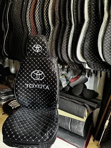подогрев: Чехлы Велюровые, С подогревом, цвет - Черный, Toyota — 1