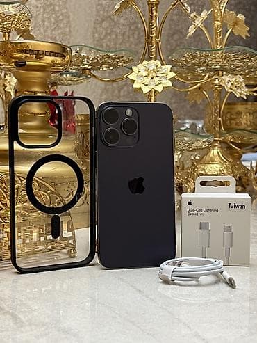 iphone хр: IPhone 14 Pro Max, Б/у, 256 ГБ, Deep Purple, Кабель, 79 % — 1