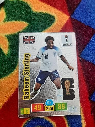 бал ширин ош: Коллекционная карточка футболиста Raheem Sterling (Англия) с дизайном — 1