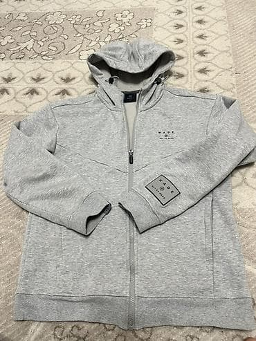 спортивные купальники: Серая худи на молнии WADE - Цвет: светло‑серый меланж - Фасон: худи с — 1