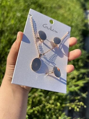 национальные платье: Набор украшений Gulkina — колье, серьги и кольцо с овальными — 6