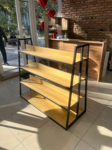 оборудование в бутик: Торговый стеллаж островного типа - Конструкция: металлический каркас — 2