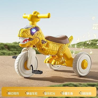 Детские самокаты: Детский трехколесный велосипед «Динозавр» - Яркий дизайн в виде — 1