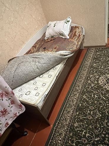 деревянная кухня детская: Спальный гарнитур, Односпальная кровать, ДСП, цвет - Коричневый — 3