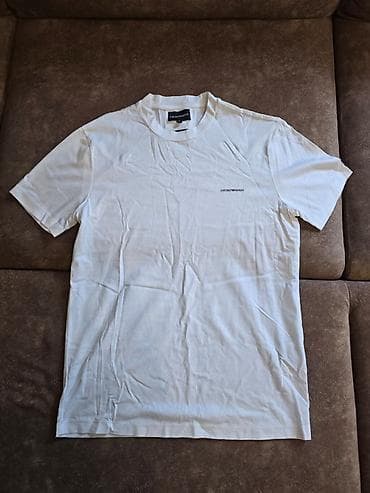 soft shell: Мужская футболка, S, Emporio Armani, Б/у, цвет - Белый, Самовывоз, Платная доставка — 1
