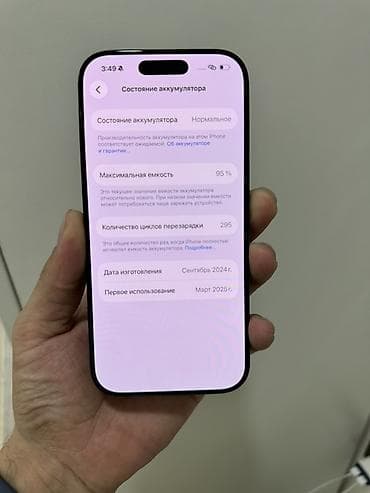 фотоаппарат instax: IPhone 16 Pro, Б/у, 128 ГБ, Черный, Зарядное устройство, Защитное стекло, Чехол, 92 % — 5