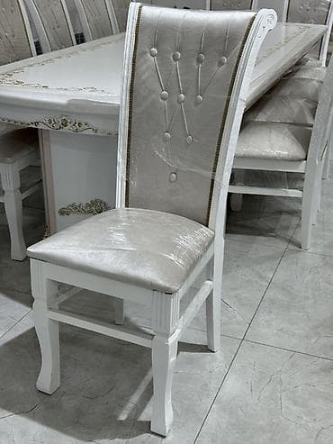 dinner table: Стол и стул для зала, цвет - Белый — 6