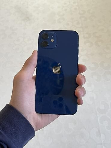 4k: IPhone 12, Б/у, 128 ГБ, Синий, Чехол, 84 % — 1
