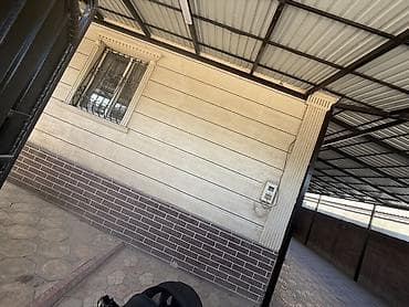 навес дома: Навес, Другая форма, Металл, Профнастил, Б/у — 2