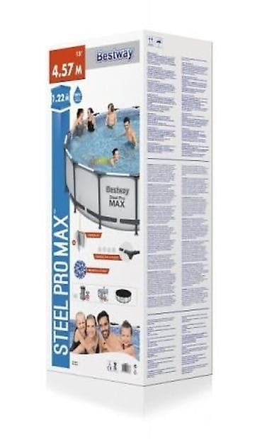 беговые кроссовки мужские: Каркасный круглый бассейн Bestway Steel Pro MAX - Диаметр: 4,57 м - — 3