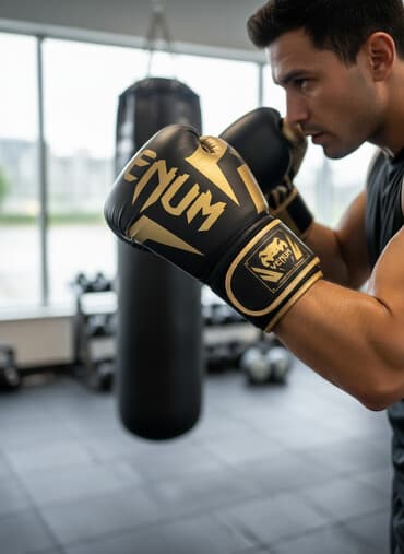 женская спортивная одежда для фитнеса: Боксерские перчатки Venum + бандажи - Бренд: Venum - Модель: ручная — 2