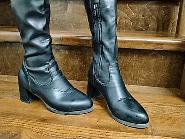 Сапоги: Лоферы, 35.5, Pandora, Б/у, цвет - Черный — 1