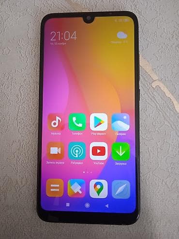 часы 4g: Redmi, Redmi Note 7, Б/у, 32 ГБ, цвет - Черный, 2 SIM — 1