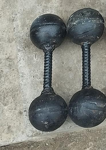 купить нерф: Пара металлических гантелей «шары на стержне».по 9.5 кг - — 1