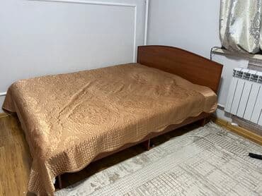 шкаф для одежды в спальню: Спальный гарнитур, Б/у, Двуспальная кровать, Шкаф, ДСП, цвет - Коричневый — 3