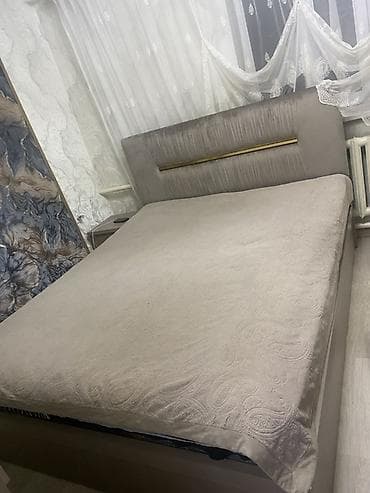 зал учун гарнитур: Спальный гарнитур, Б/у, Двуспальная кровать, Шкаф, Трюмо, цвет - Коричневый — 3