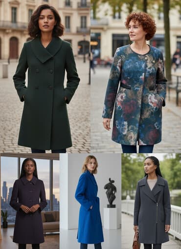 распродажа женских курток больших размеров: Женские полупальто и пальто (несколько моделей) 1) Темно‑зеленое — 1