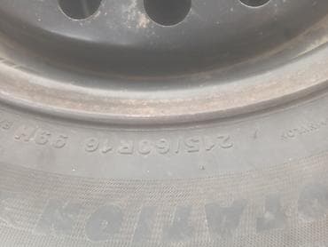 Шиналар жана дисктер: Дөңгөлөктөр монтажда 215 / 60 / R 16, All-season, Колдонулган, Комплект, Жеңил унаалар, Темир, тешиктери - 5 — 2
