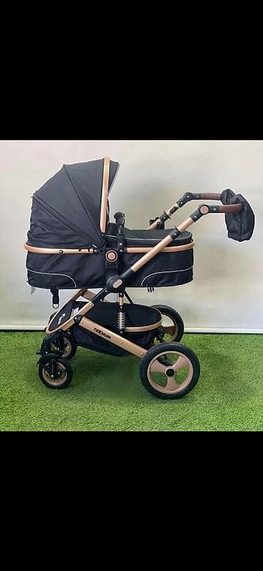 подростковый самокат: Коляска, цвет - Черный — 1