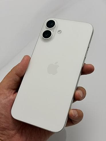ipad 2017: IPhone 16 Plus, Б/у, 128 ГБ, Белый, Защитное стекло, Чехол, 92 % — 6