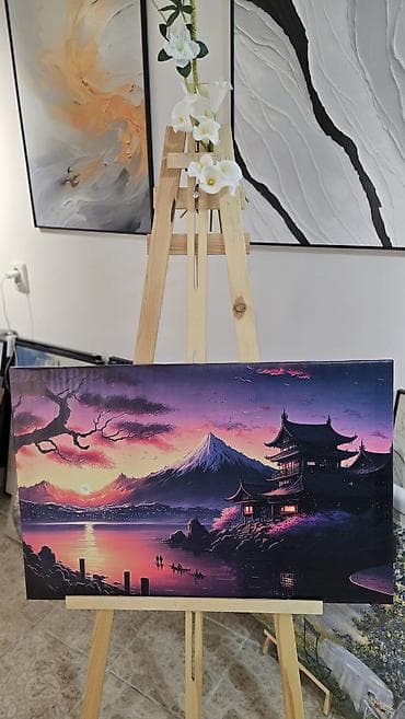 Картины на холсте, натянутом на подрамник (панорамный формат). Сюжеты at lalafo.kg Картины на холсте, натянутом на подрамник (панорамный формат). Сюжеты