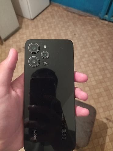 Redmi, Redmi 12, Б/у, 128 ГБ, цвет - Черный, 2 SIM