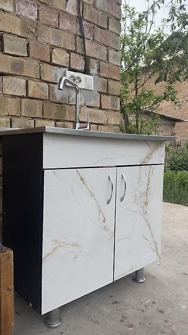 шкаф кухонный напольный: Тумба для кухни, С мойкой, Напольная, цвет - Белый — 2