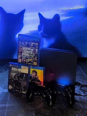 games: PS4 Slim 1TB + 2 геймпада + игры PS4 Slim на 1TB в хорошем состоянии — 1