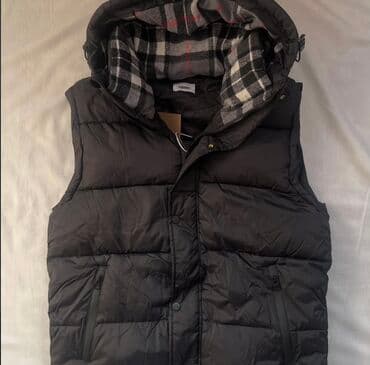 button куртка двухсторонняя: Пуховик Burberry, черный - Теплая стеганая куртка с капюшоном - — 3