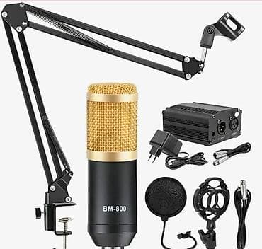 Студийные микрофоны: Профессиональный студийный микрофон BM800 Конденсаторный микрофон для — 1