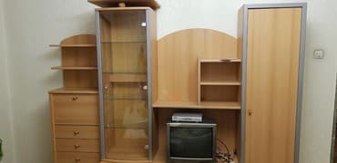 финская стенка: Гарнитур для зала, Б/у — 2