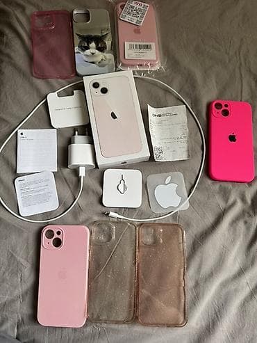бэушный айфон 4: IPhone 13, Б/у, 128 ГБ, Розовый, Зарядное устройство, Чехол, Кабель, 90 % — 10