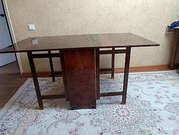 table study: Стол трансформер Для кухни, Стол-книжка, Длина, см: 1000 см, цвет - Коричневый — 1