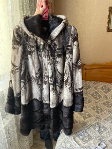 толстовки с мехом: Норковая шуба с капюшоном - Натуральная норка, комбинированная — 5