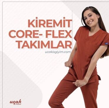 спортивный костюм лининг: Хирургические костюмы турецкого бренда uçak; цвета- тёмно-оранжевый — 2