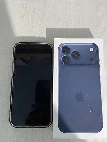 IPhone 17 Pro Max, Б/у, 256 ГБ, Синий, Коробка, 100 %