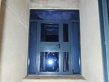 solutions elementary: Двери для домов и квартир, Металлическая, Одностворчатая, Со стеклом, цвет - Серый — 2