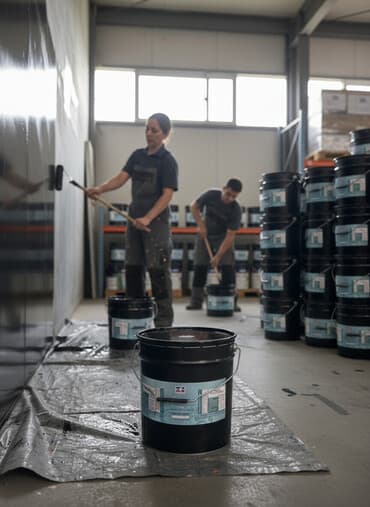 краска половая: Промышленная краска/покрытие в металлических ведрах (черные баки с — 1