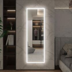 лампа для бликов: Настенное зеркало с задней подсветкой - Большой прямоугольный формат — 6